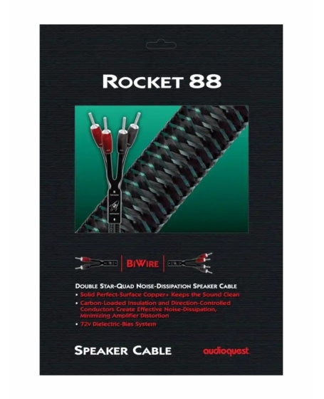 Audioquest Rocket 88 Bi-Wire Speaker Cable 6M (3m x 2) Banana to Banana Speaker Cable Made In USA