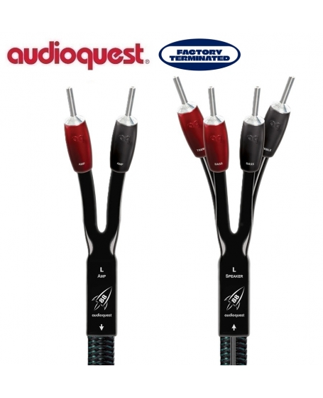 Audioquest Rocket 88 Bi-Wire Speaker Cable 6M (3m x 2) Banana to Banana Speaker Cable Made In USA