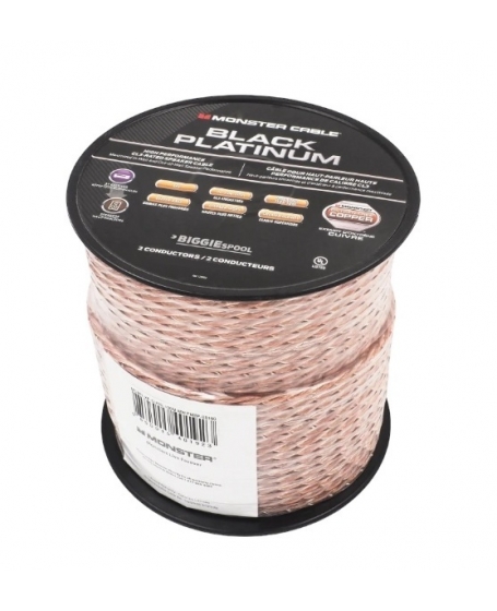 Monster 16 AWG Black Platinum XP Clear Jacket Speaker Cable (per meter)