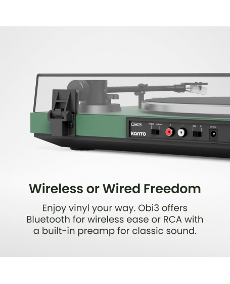 Kanto OBI3 Turntable with Bluetooth and Phono Preamp