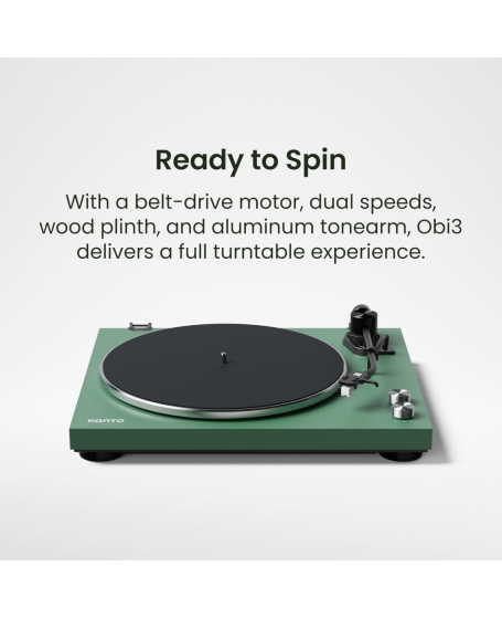 Kanto OBI3 Turntable with Bluetooth and Phono Preamp