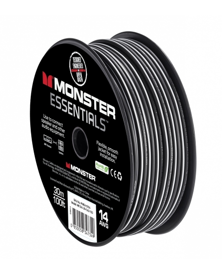 Monster Essentials 14 AWG Speaker Wire Copper Cable Spool 30Meter (100FT)