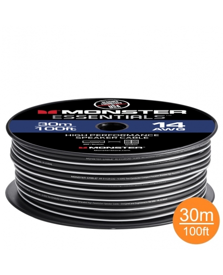 Monster Essentials 14 AWG Speaker Wire Copper Cable Spool 30Meter (100FT)