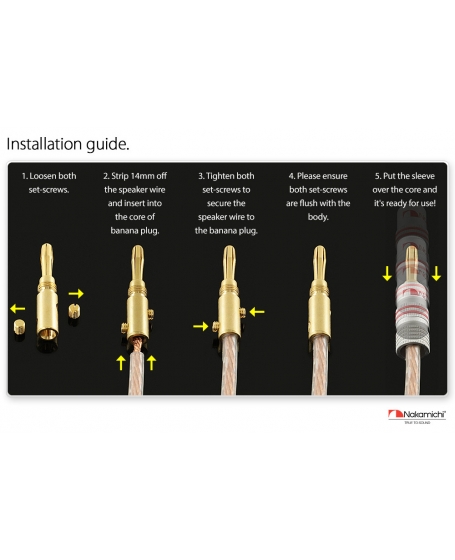 Nakamichi Excel Series 24k Gold Plated Banana Plug ( Set Of 4 )