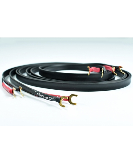 Tellurium Q Black II Speaker Cable 2.5m x 2 with Spade Plugs Made in Britain