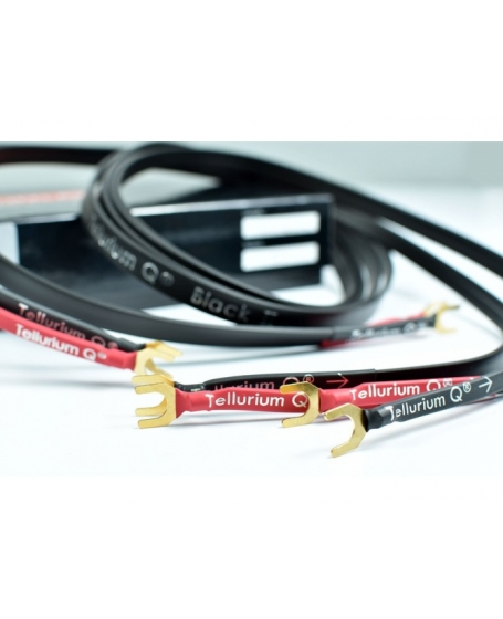 Tellurium Q Black II Speaker Cable 2.5m x 2 with Spade Plugs Made in Britain