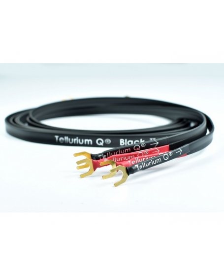 Tellurium Q Black II Speaker Cable 2.5m x 2 with Spade Plugs Made in Britain