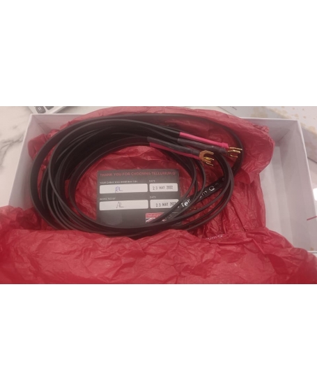 Tellurium Q Black II Speaker Cable 2.5m x 2 with Spade Plugs Made in Britain