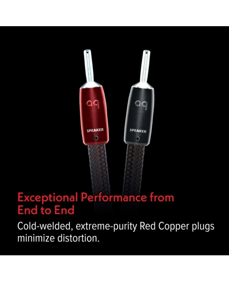 Audioquest Brave Heart Speaker Cable 5M (2.5m x 2) Banana to Banana
