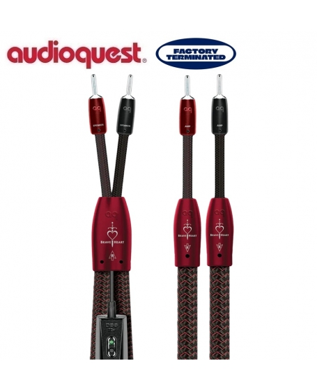 Audioquest Brave Heart Speaker Cable 5M (2.5m x 2) Banana to Banana