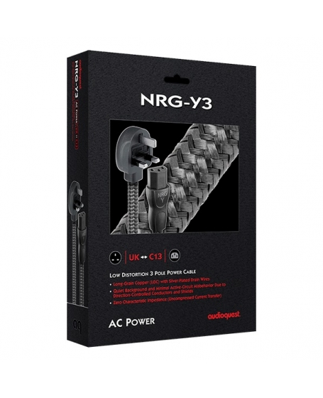 Audioquest NRG-Y3 UK to C13 Power Cable 2Meter