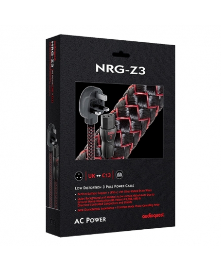 Audioquest NRG-Z3 UK to C13 Power Cable 2Meter