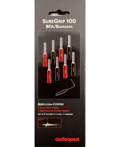 Audioquest SureGrip 100 BFA/Banana Silver (Pack Of 8)