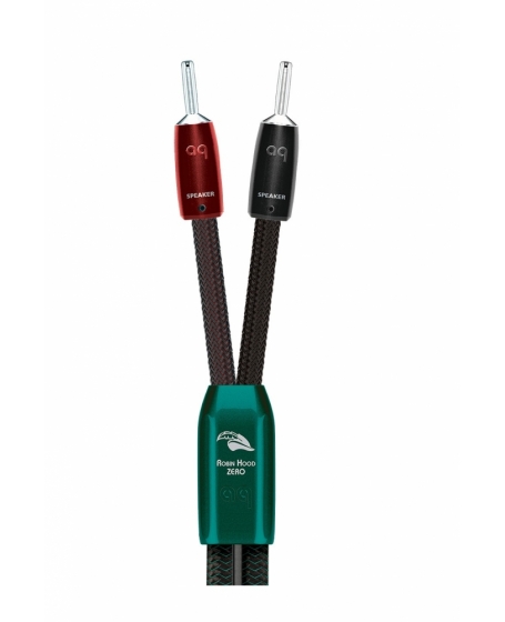 Audioquest Robin Hood Zero 3m x 2 Banana to Banana Speaker Cable Made In USA