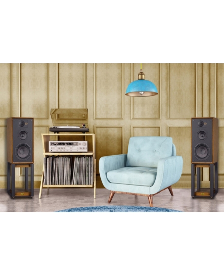 Wharfedale Linton 85th Anniversary Heritage Loudspeaker With Stands