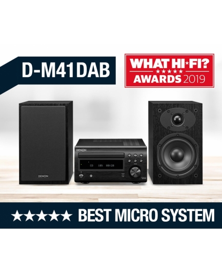 Denon D-M41 HiFi System with CD, Bluetooth FM with Denon SC-M41 Speakers TOOS