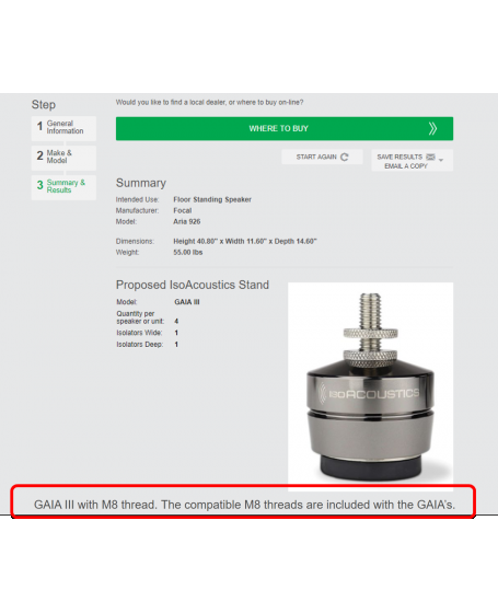 IsoAcoustics Products Recommendation Wizard