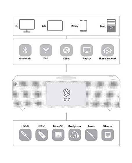 Hifi ROSE RS301 All-In-One HiFi Media Player Made In Korea