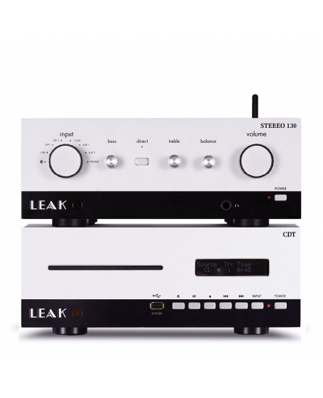 Leak Stereo 130 Integrated Amplifier + Leak CDT CD Player (Silver)