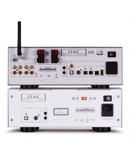 Leak Stereo 130 Integrated Amplifier + Leak CDT CD Player (Silver)