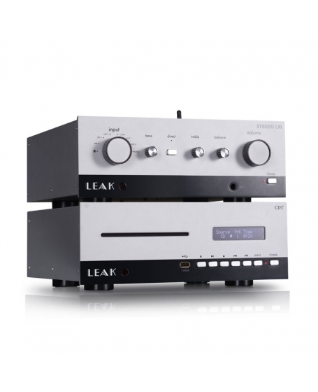 Leak Stereo 130 Integrated Amplifier + Leak CDT CD Player (Silver)