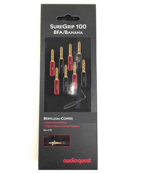 Audioquest SureGrip 100 BFA/Banana Gold (Pack Of 8)