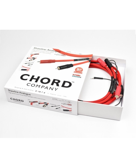Chord Shawline Analogue RCA Interconnect Turntable 1.2 Meter (With Fly Lead) Made In England