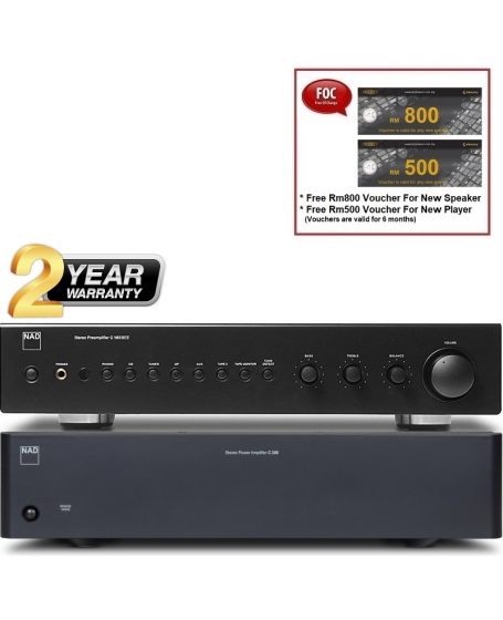 NAD C 165BEE + C 268 Pre and Power Amplifier Package
