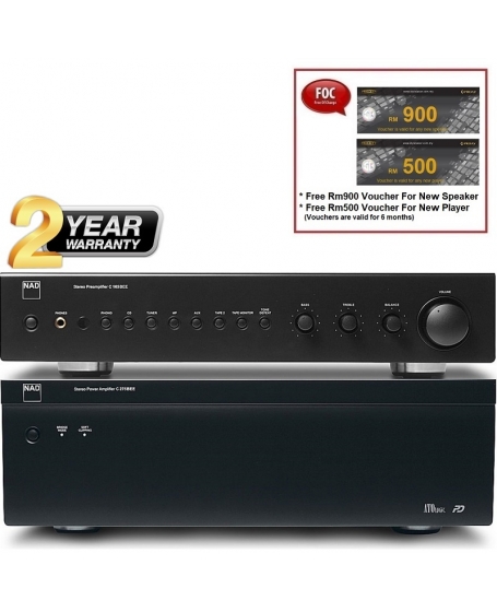NAD C 165BEE + C 275BEE Pre and Power Amplifier Package
