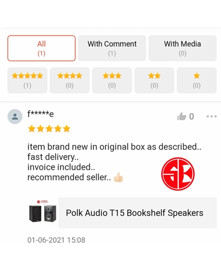 Polk Audio T15 Bookshelf Speakers ( DU )