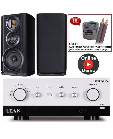 Leak Stereo 130 (Silver)+ Wharfedale EVO 4.2 Hi-Fi System Package