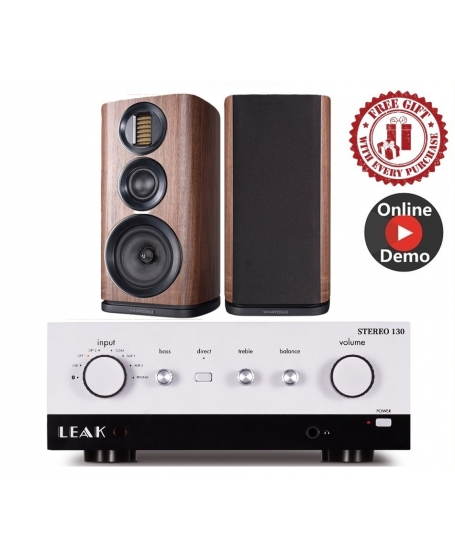 Leak Stereo 130 (Silver)+ Wharfedale EVO 4.2 Hi-Fi System Package
