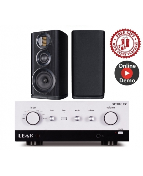 Leak Stereo 130 (Silver)+ Wharfedale EVO 4.2 Hi-Fi System Package