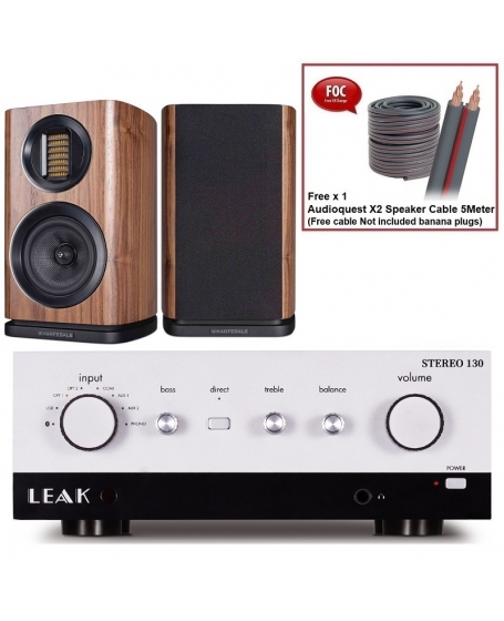 Leak Stereo 130 (Silver) + Wharfedale EVO 4.1 Hi-Fi System Package