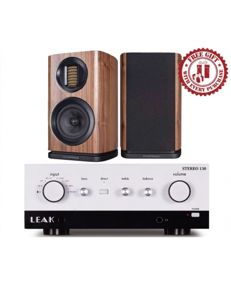 Leak Stereo 130 (Silver) + Wharfedale EVO 4.1 Hi-Fi System Package