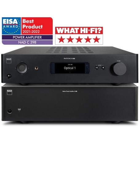 NAD C 658 + NAD C 298 Streaming DAC and Power Amplifier Package