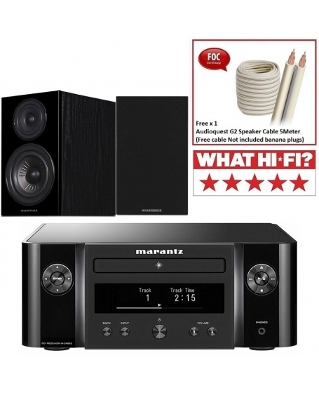 Marantz M-CR612 + Wharfedale Diamond 12.1 (Black) Hi-Fi System Package