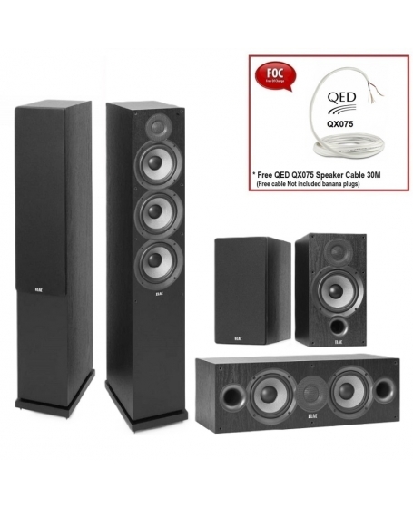 ELAC Debut 2.0 F6.2 + Debut 2.0 C6.2 + ELAC Debut 2.0 B6.2 Speaker Package TOOS