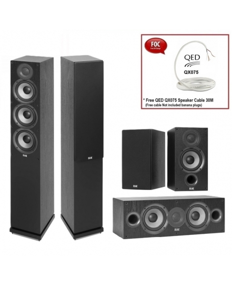 ELAC Debut 2.0 F5.2 + Debut 2.0 C5.2 + Debut 2.0 B5.2 Speaker Package