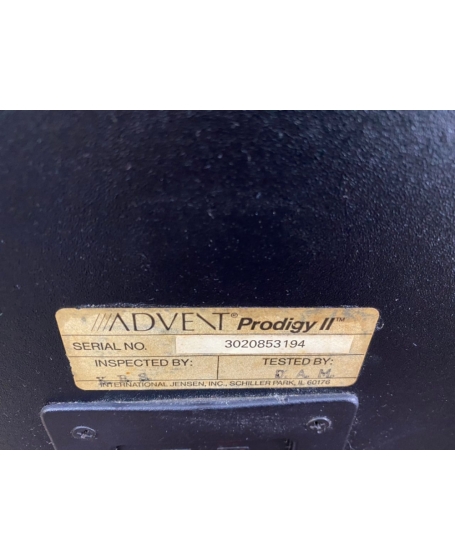 Advent Prodigy II Bookshelf Speaker Made In USA (PL)