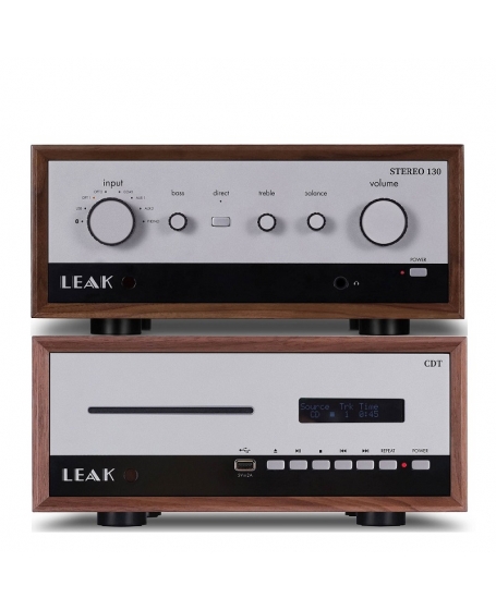 Leak Stereo 130 Integrated Amplifier + Leak CDT CD Player (Walnut)