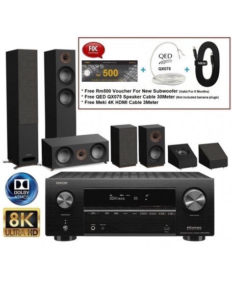Denon AVR-X2700H​+Jamo S 807 HCS 5.0.2 Home Theatre Package