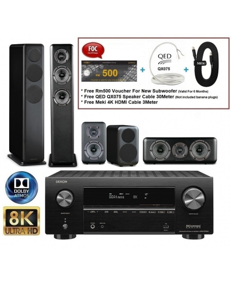Denon AVR-X2700H + Wharfedale D330 5.0 Home Theatre Package