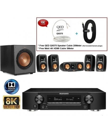 Marantz NR1711+ Klipsch Reference Theater Pack 5.1Ch Home Theatre Package TOOS