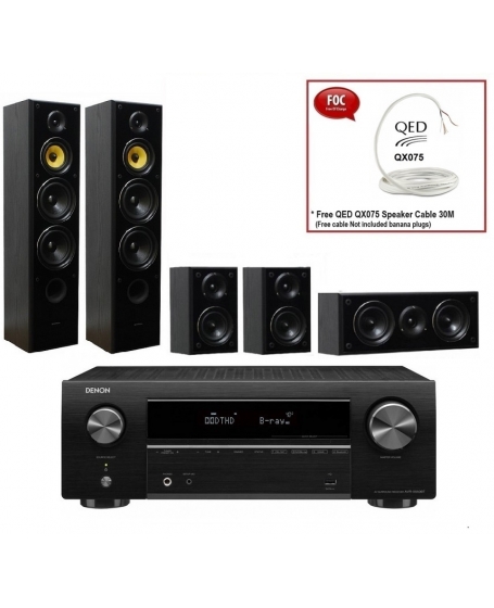 Denon AVR-X550BT+ Taga Harmony TAV-606 V.3 5.0 Home Theatre Package