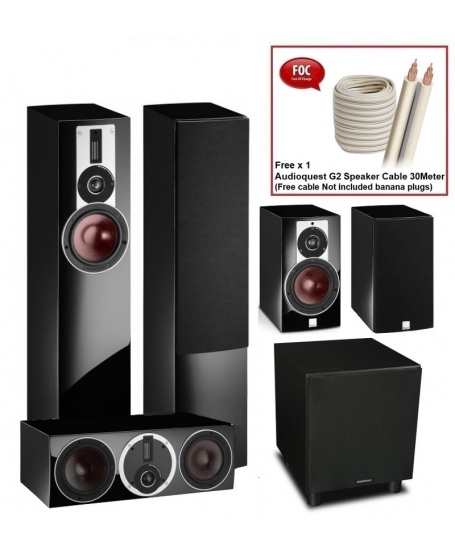 Dali Rubicon 5 + Rubicon 2 + Rubicon Vokal + Wharfedale SW-12 Speaker package