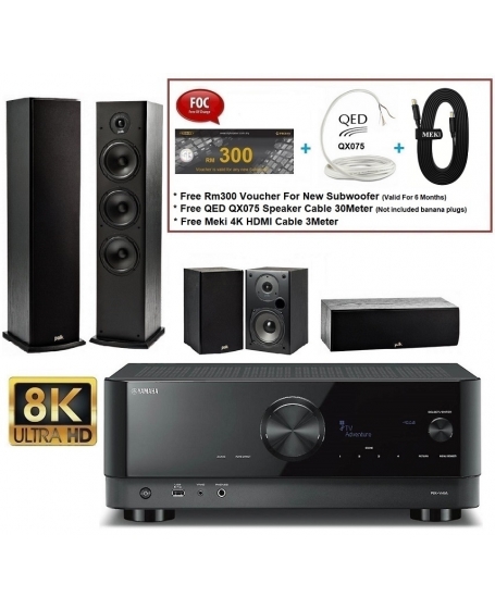 Yamaha RX-V4A+Polk Audio T50 5.0 Home Theatre Package