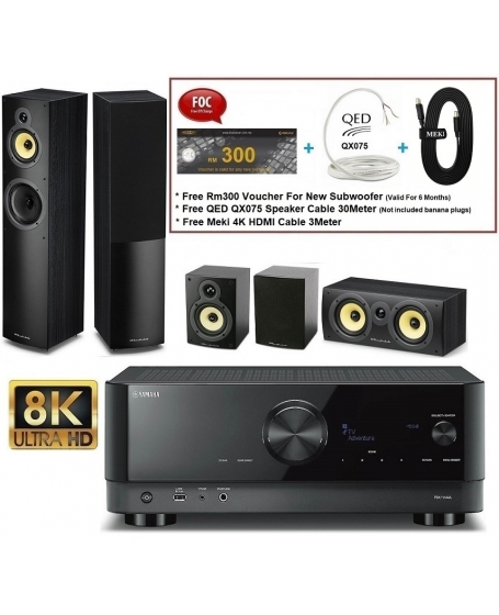 Yamaha RX-V4A+Wharfedale Crystal 4 5.0 Home Theatre Package