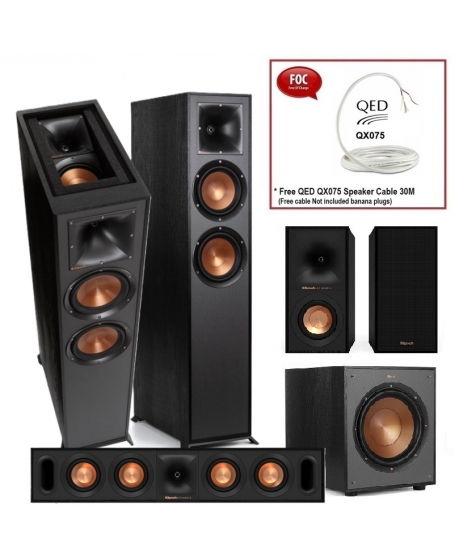 Klipsch R-625FA+R-40M+R-30C+R-120SW 7.1 Speaker Package