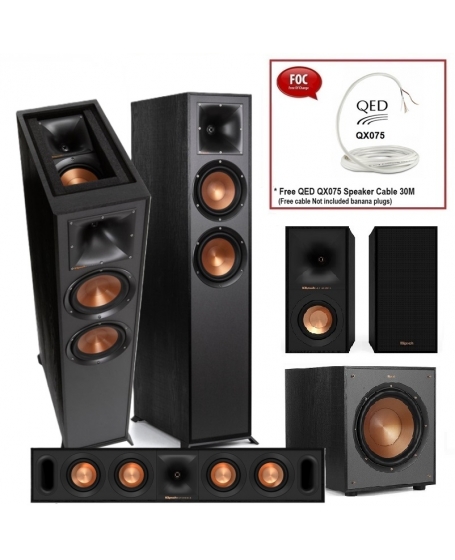 Klipsch R-625FA+R-50M+R-30C+R-120SW 7.1 Speaker Package